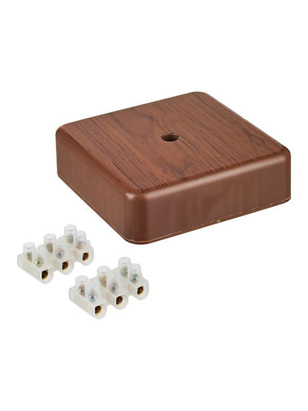 Коробка распаячная ОП 75х75х20 IP20 КМ41212-05 (6 клем. 6кв.мм) дуб IEK UKO10-075-075-020-K24