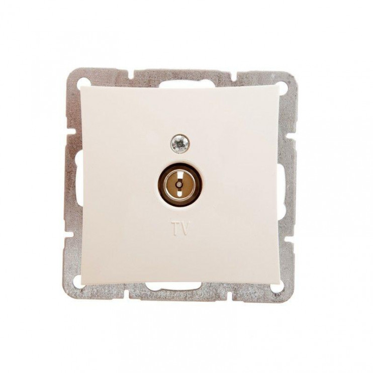 Розетка телевизионная TV 1-м СП Дуэт 0.7дБ коннектор механизм беж. SchE WDE000291