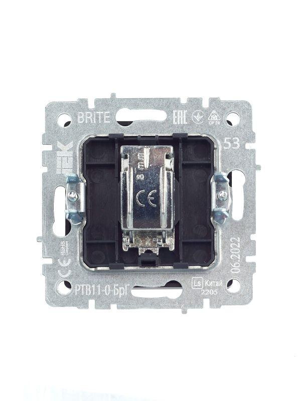 Розетка телевизионная оконечная TV СП Brite РТВ11-0-БрГ механизм графит IEK BR-A10-O-K53