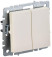Выключатель проходной 2-кл. СП BRITE ВС10-2-6-БрКр 10А механизм беж. IEK BR-V22-0-10-K10