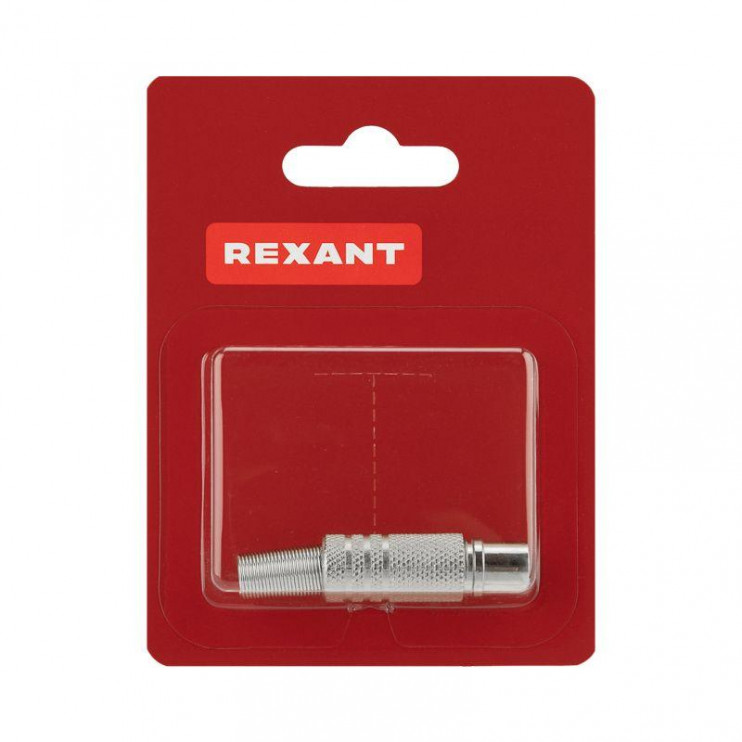 Разъем антенный на кабель штекер-TV никель с пружиной (блист.) Rexant 06-0016-A