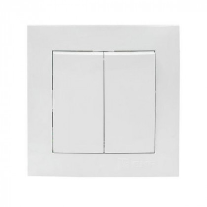 Выключатель 2-кл. СП Валенсия 10А IP20 бел. PROxima EKF EWV10-023-10
