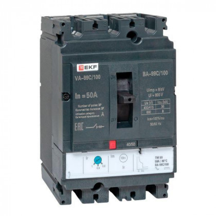 Выключатель автоматический 3п 100/50А 36кА ВА-99C Compact NS PROxima EKF mccb99C-100-50