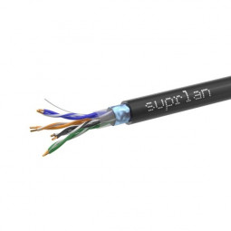 Кабель витая пара F/UTP кат.5E 4х2х24AWG solid Cu PE Outdoor Standard черн. (м) SUPRLAN 01-1028-1 Кабель витая пара F/UTP кат.5E 4х2х24AWG solid Cu PE Outdoor Standard черн. (м) SUPRLAN 01-1028-1