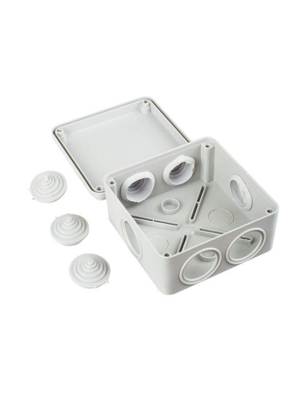 Коробка распаячная ОП 100х100х50 IP44 KM41233 (6 каб. ввод.) IEK UKO11-100-100-050-K41-44
