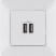 Розетка USB 2-м Valena Life 240В/5В 2400мА с лицев. панелью механизм бел. Leg 753412