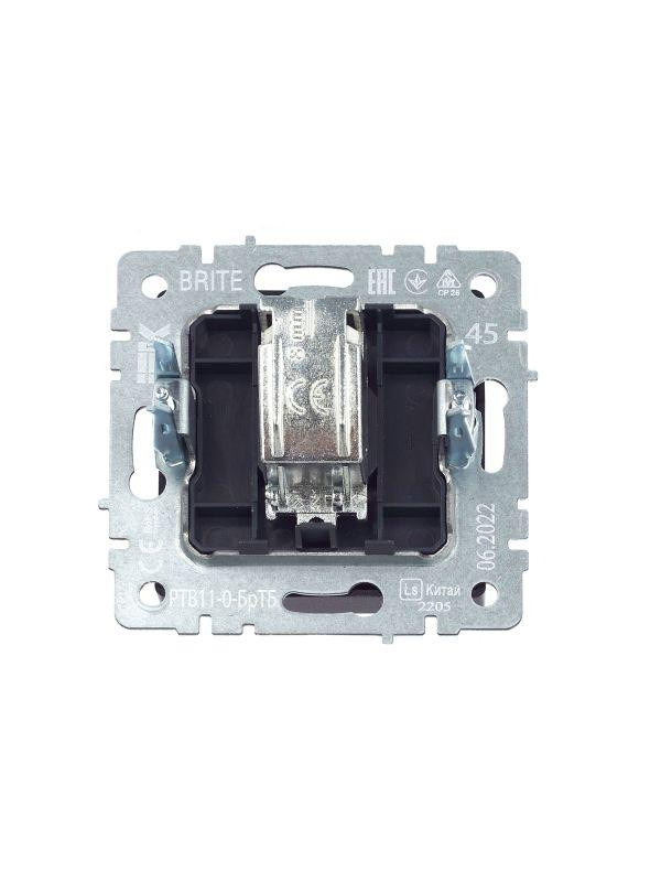 Розетка телевизионная оконечная TV СП Brite РТВ11-0-БрТБ механизм бронза IEK BR-A10-O-K45