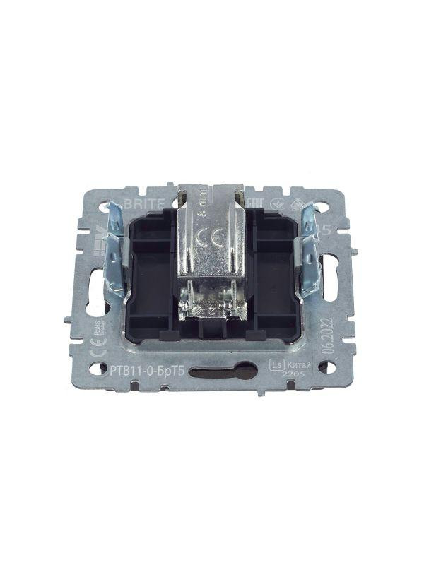 Розетка телевизионная оконечная TV СП Brite РТВ11-0-БрТБ механизм бронза IEK BR-A10-O-K45