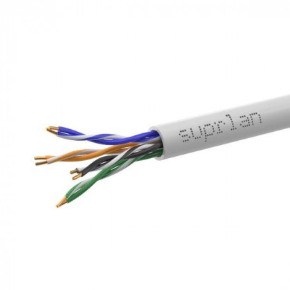 Кабель витая пара U/UTP кат.5E 4х2х24AWG solid Cu PVC Standart (м) SUPRLAN 01-0328-9