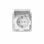 Розетка AtlasDesign 16А IP20 с заземл. защ. шторки с крышкой быстрозажим. клем. механизм бел. SE ATN000146S