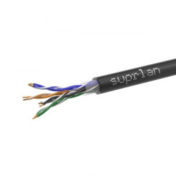 Кабель витая пара U/UTP кат.5E 4х2х24AWG solid Cu PE Outdoor Standart черн. (м) SUPRLAN 01-0325-1 Кабель витая пара U/UTP кат.5E 4х2х24AWG solid Cu PE Outdoor Standart черн. (м) SUPRLAN 01-0325-1