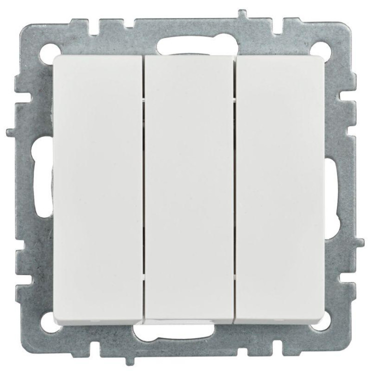 Выключатель 3-кл. СП BRITE ВС10-3-0-БрБ 10А механизм бел. IEK BR-V30-0-10-K01