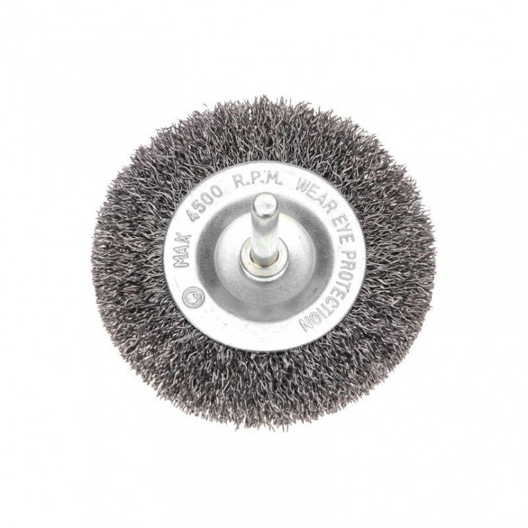 Щетка дисковая для дрели витая стальная проволока 75мм Kranz KR-91-1245