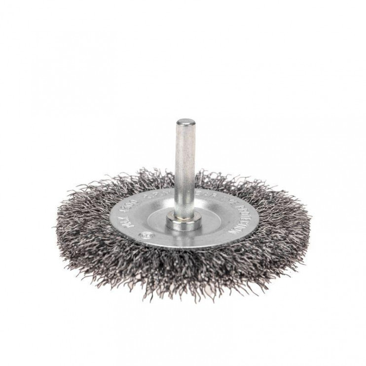 Щетка дисковая для дрели витая стальная проволока 75мм Kranz KR-91-1245