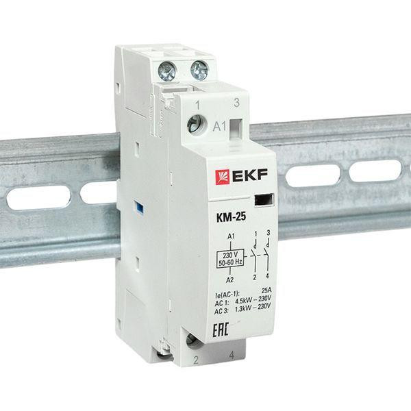 Контактор модульный КМ 25А 2NО (1 мод.) EKF km-1-25-20