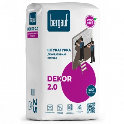 Штукатурка BERGAUF Dekor 2.0 декоративная короед 25 кг