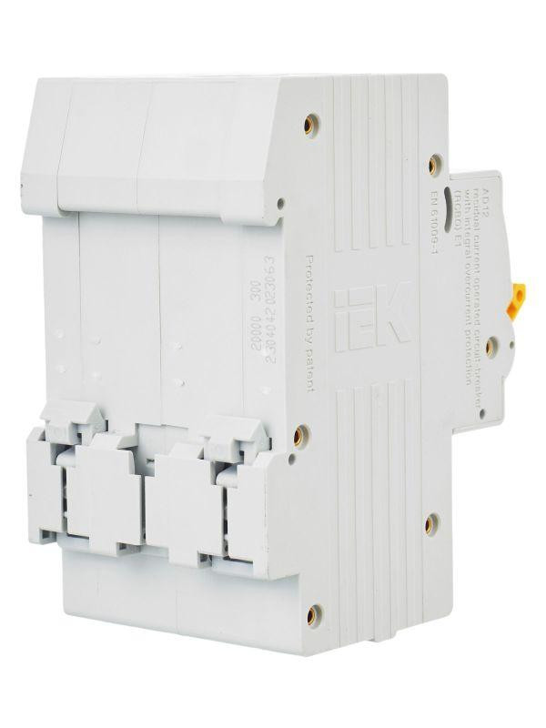 Выключатель автоматический дифференциального тока 2п C 63А 300мА тип AC 4.5кА АД-12 KARAT IEK MAD10-2-063-C-300