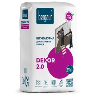 Штукатурка BERGAUF Dekor 2.0 декоративная короед ЗИМА 25 кг