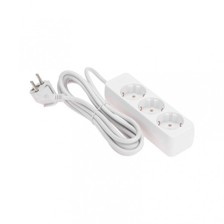 Удлинитель 3 гнезда 3м 3х0.75кв.мм с/з бел. PROCONNECT 13-4209