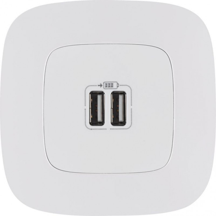 Устройство зарядное Valena Allure с 2-мя USB-разъемами 240В/5В 1500мА с лиц. панелью бел. Leg 754995