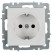 Розетка BRITE РС14-1-0-БрБ 16А с заземл. защ. шторки механизм бел. IEK BR-R14-16-K01