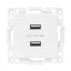 Розетка USB 2-м Стокгольм 2.1А механизм бел. PROxima EKF EYR16-028-10-2USB