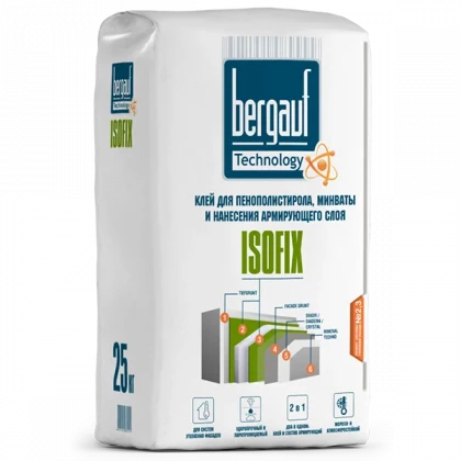Клей BERGAUF Isofix для пенополистирола 25кг
