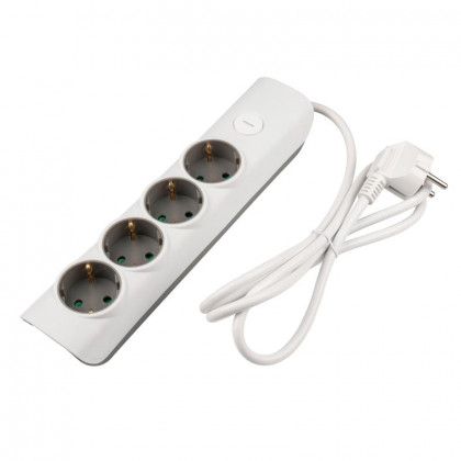 Удлинитель 4х5м с заземл. с выкл. бел. ET-04-500W (4х5.0) JAZZway 5051836