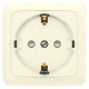 Розетка 1-м ОП Альфа 16А IP20 250В с заземл. защ. шторки с изолир. пластиной (стакан) сл. кость HEGEL РА16-174-01
