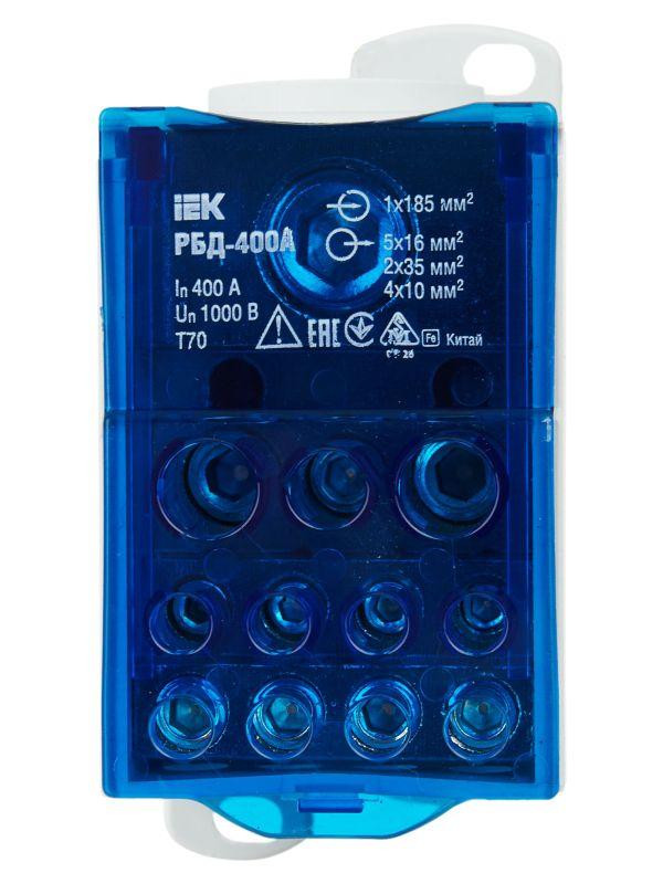 Блок распределительный на DIN-рейку РБД-400А IEK RBD-400