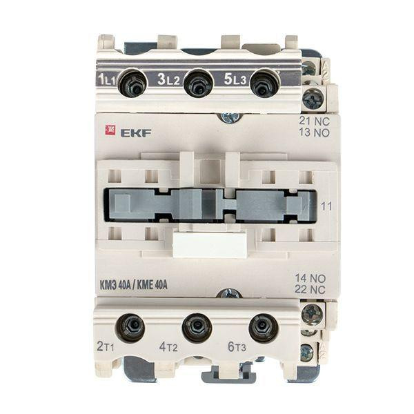 Контактор КМЭ 40А кат. 195.5-253В AC 1НО+1НЗ EKF ctr-s-40-220