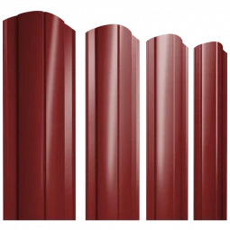 Штакетник круглый с фигурным резом 0,45х128x2000мм GRAND LINE RAL 3011