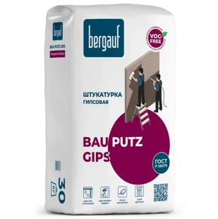 Штукатурка BERGAUF Bau Putz Gips цементная 30кг