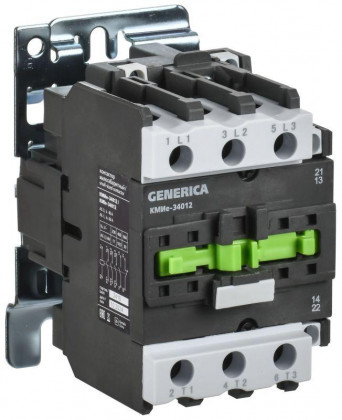 Контактор КМИе-34012 40А 110В/АС3 1НО 1НЗ GENERICA KKME31-040-110-11