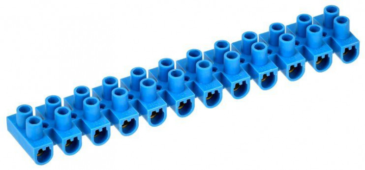 Колодка клеммная ЗВИ-10 н/г 2.5-6кв.мм 12 пар син. IEK UZV6-010-06