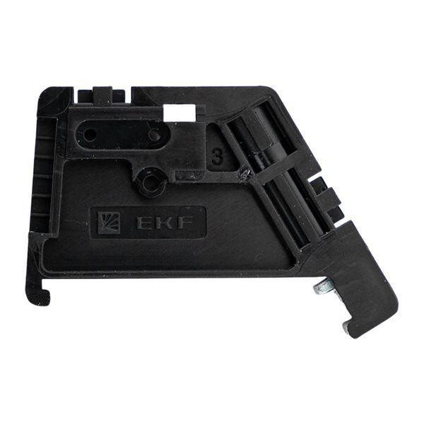 Ограничитель на DIN-рейку 1 винт EW пластик. EKF ahdw-ew