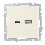 Розетка BRITE USB A+C 18Вт РЮ11-1-БрКр механизм беж. IEK BR-U22-018-K10