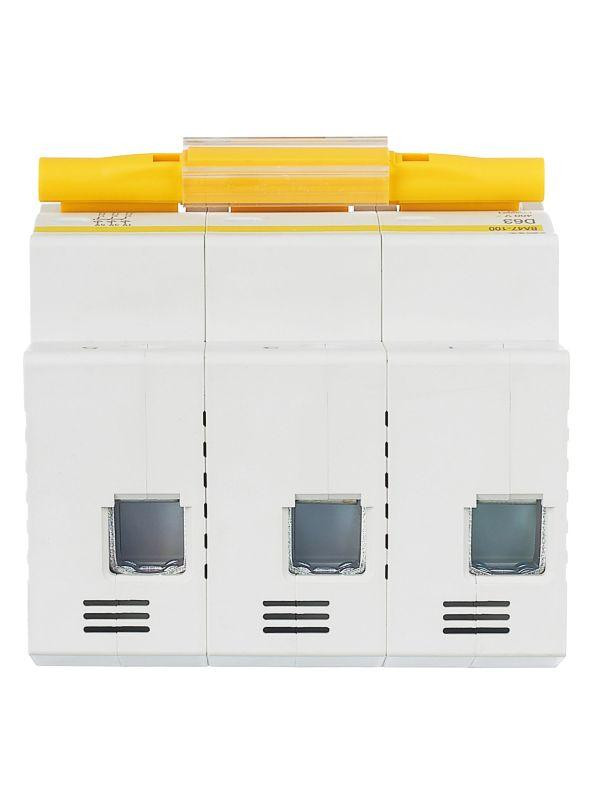 Выключатель автоматический модульный 3п D 63А 10кА ВА47-100 KARAT IEK MVA40-3-063-D