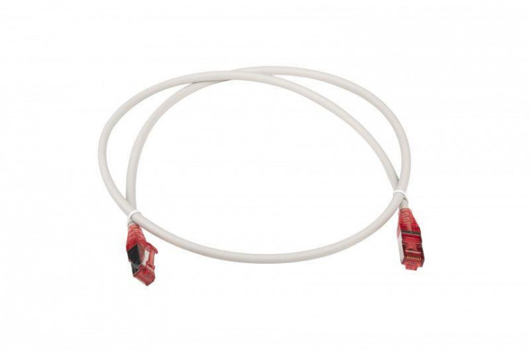 Патч-корд кат.5E F/UTP экранир. LSZH PC-LPM-STP-RJ45-RJ45-C5e-1M-LSZH-GY 1м сер. Hyperline 42308