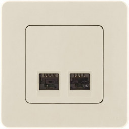 Розетка компьютерная 2-м Inspiria RJ45 кат.5E UTP сл. кость Leg 673836