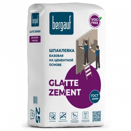 Шпаклевка BERGAUF Glatte Zement цементная 25кг