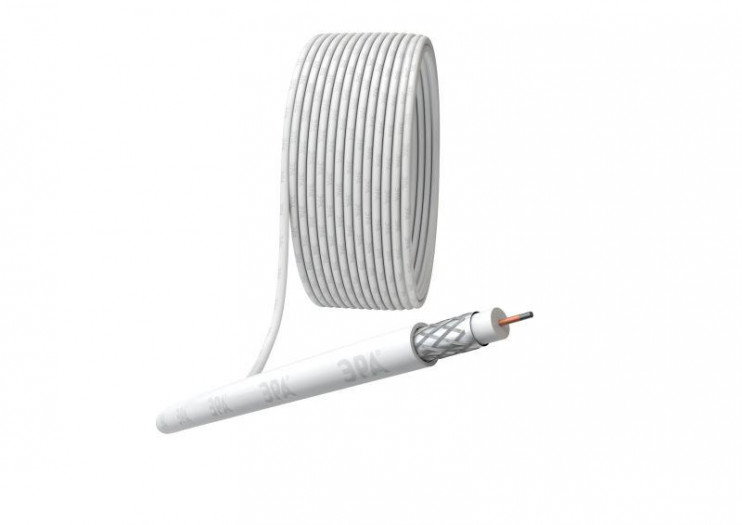 Кабель коаксиальный RG-6U CCS/оплетка Al 48проц. PVC Simple 75Ом бел. (м) Эра Б0044596