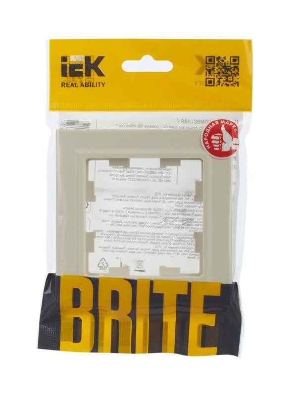 Рамка 1-м BRITE РУ-1-БрКр беж. IEK BR-M12-K10