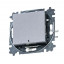 Выключатель 1-кл. СП Levit IP20 с подсветкой серебр./дым. черн. ABB 2CHH590146A6070