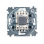 Выключатель 1-кл. СП Levit IP20 с подсветкой серебр./дым. черн. ABB 2CHH590146A6070