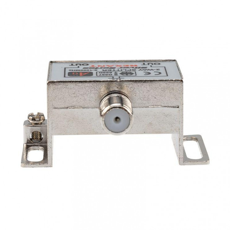 Делитель ТВ "краб" х2+3шт F "BOX" 5-1000 МГц "Silver" Rexant 05-6101