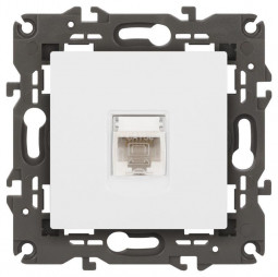 Розетка компьютерная Elegance 14-3107-01М RJ45 матов. бел. Эра Б0065763