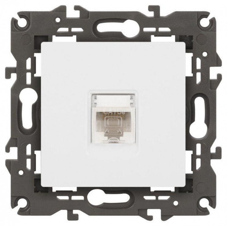 Розетка компьютерная Elegance 14-3107-01М RJ45 матов. бел. Эра Б0065763