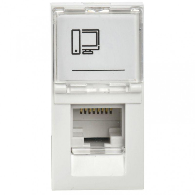 Розетка компьютерная 1-м 1мод. RJ45 кат.5E UTP механизм PRIMER IEK CKK-40D-RI1-K01