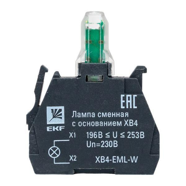 Лампа сменная с основанием XB4 бел. 230В PROxima EKF XB4-EML-W